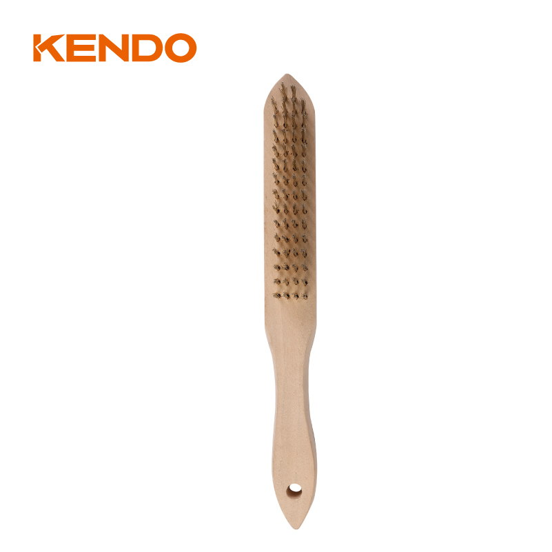 Wire Brush, Wooden Handle(copper plating steel)