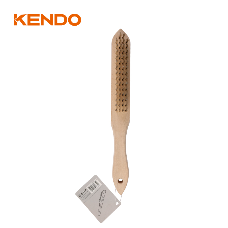 Wire Brush, Wooden Handle(copper plating steel)