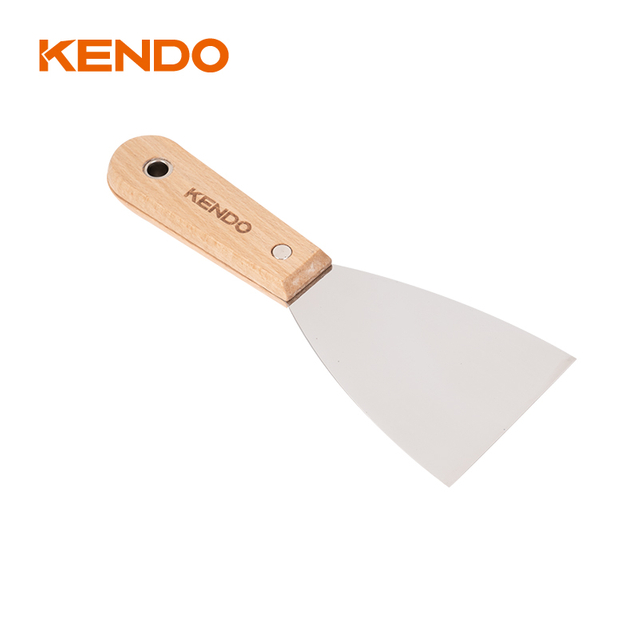 Putty knife wooden handle
