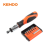 8pc aluminium-alloy Comfortable chrome Ratchet Screwdriver Bits Set