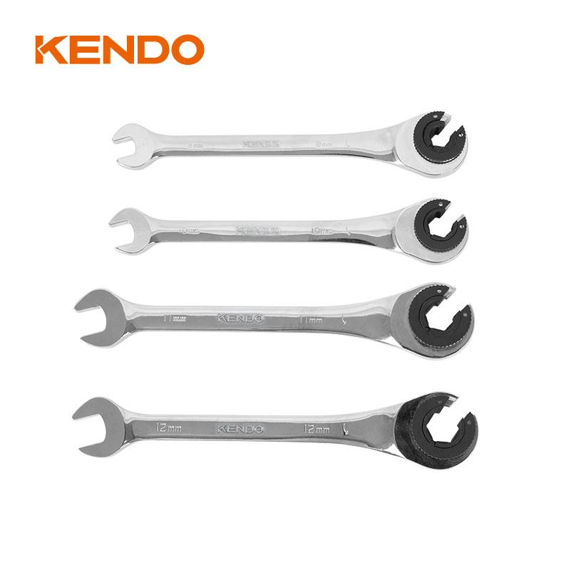 4pc Flare Nut Ratchet Wrench Set