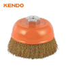 Cup Brush,Crimped and Copperized Wire