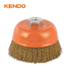 Cup Brush,Crimped and Copperized Wire