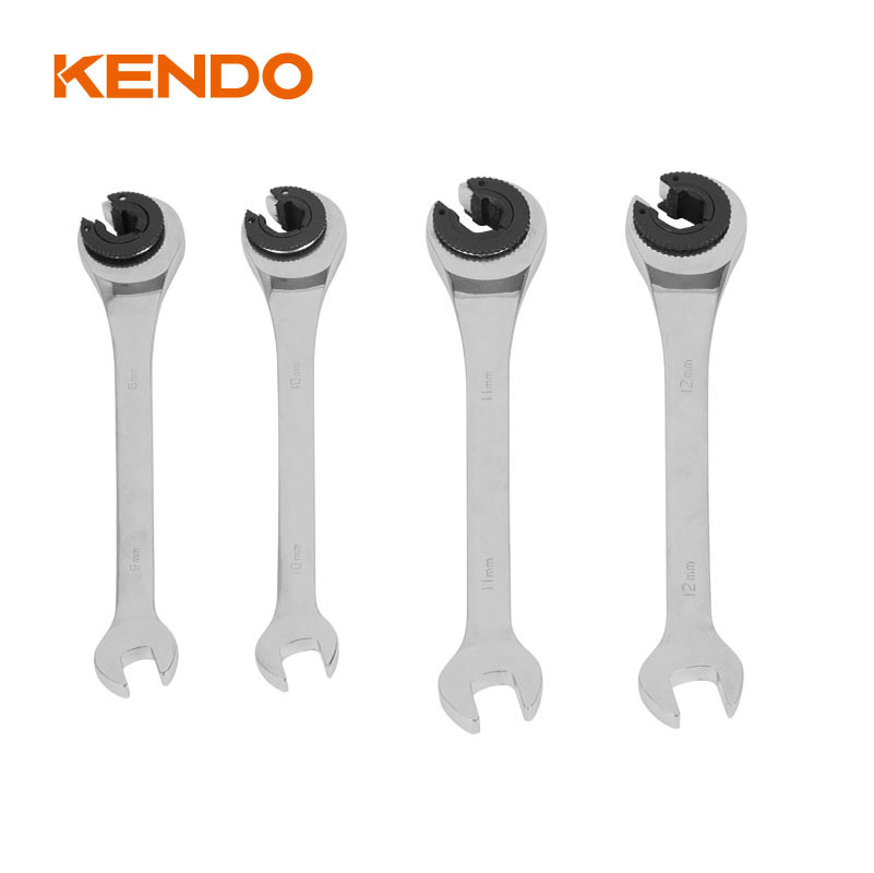4pc Flare Nut Ratchet Wrench Set