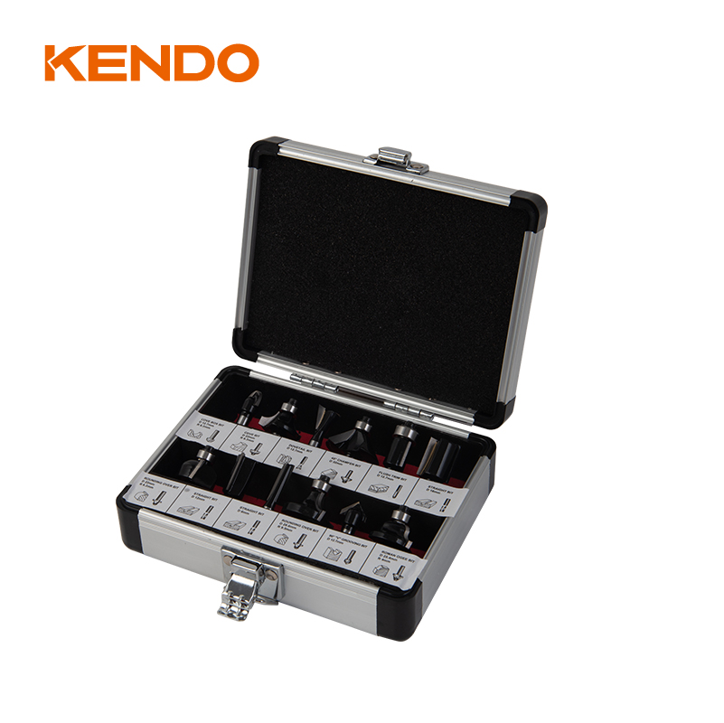 12pc Mixed Router Bit Set