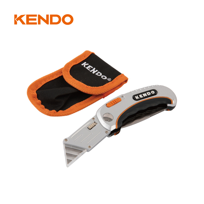 Zinc Alloy Body High End Dual Blade Folding Utility Knife With Retractable Blade For Multi-Function