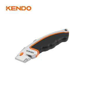 High End Heavy Duty Zinc Alloy Retractable Utility Knife With Spare Blades For Professional Cutting