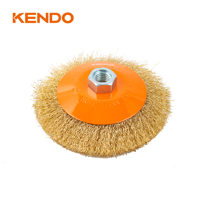Bevel Brush, Crimped and Copperized Wire