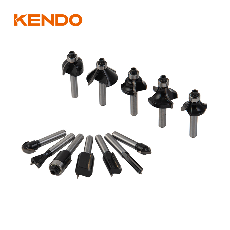 12pc Mixed Router Bit Set