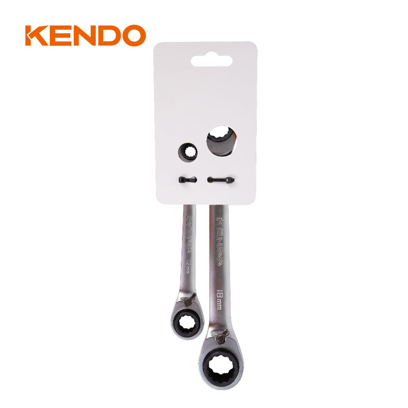 2pc 4-in-1 Ratchet Wrench Set