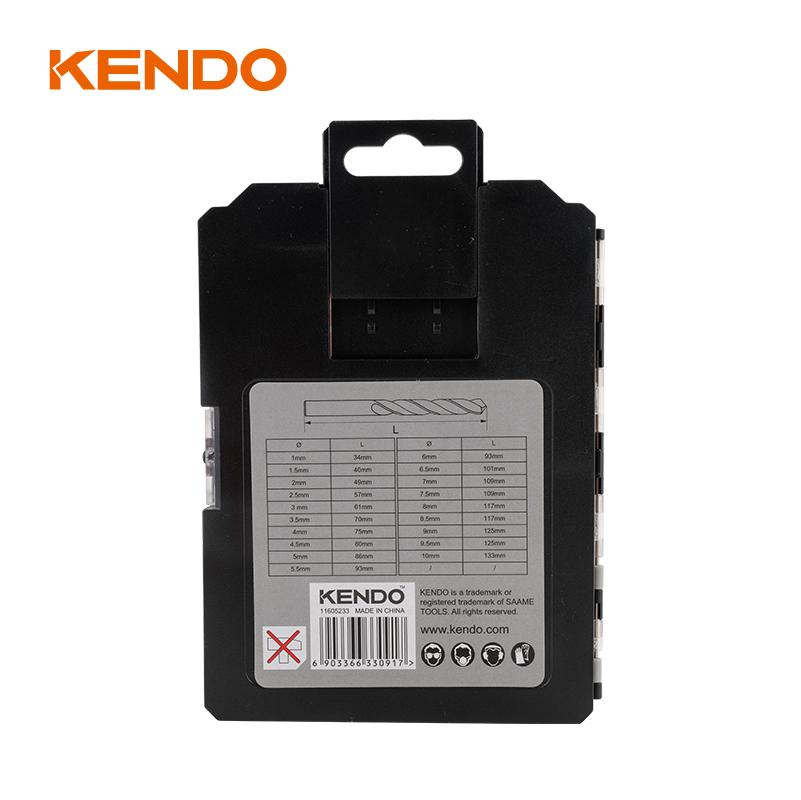 19pc HSS Twist Drill Bit, Forged & Black Finish