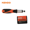 8pc aluminium-alloy Comfortable chrome Ratchet Screwdriver Bits Set