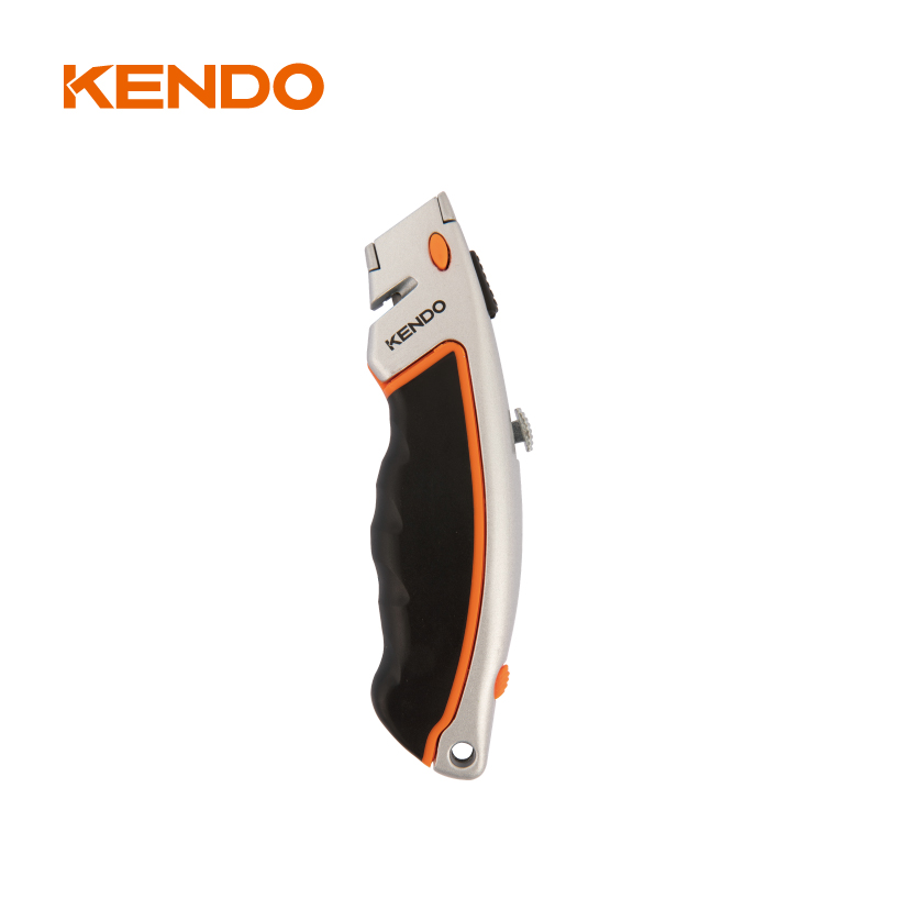 High End Heavy Duty Zinc Alloy Retractable Utility Knife With Spare Blades For Professional Cutting