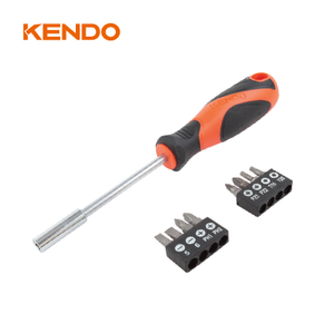 9pc Folded black Titanium-Steel Screwdriver Bits Set for Industrial