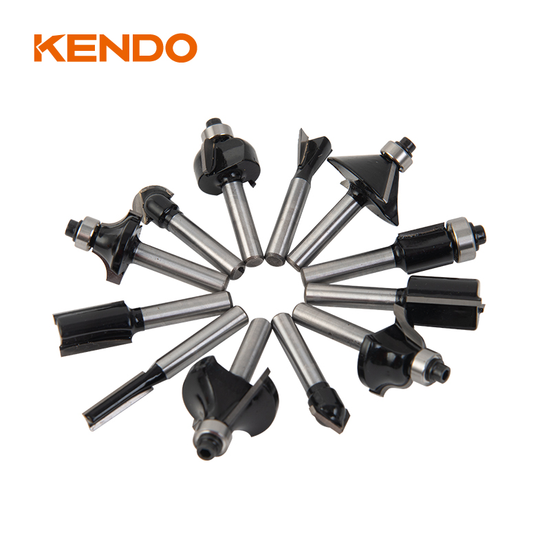 12pc Mixed Router Bit Set