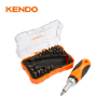 27pc Stubby Anti-roll Ratchet Screwdriver Bits Set
