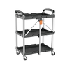 Plastic Convenient Storage Cart With Wheels For Hypermarket