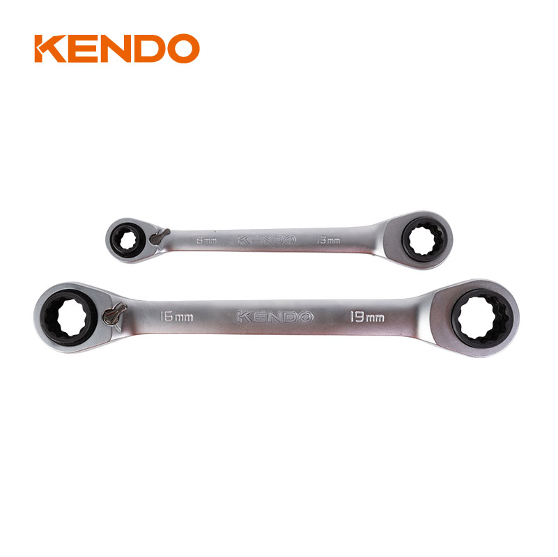 2pc 4-in-1 Ratchet Wrench Set