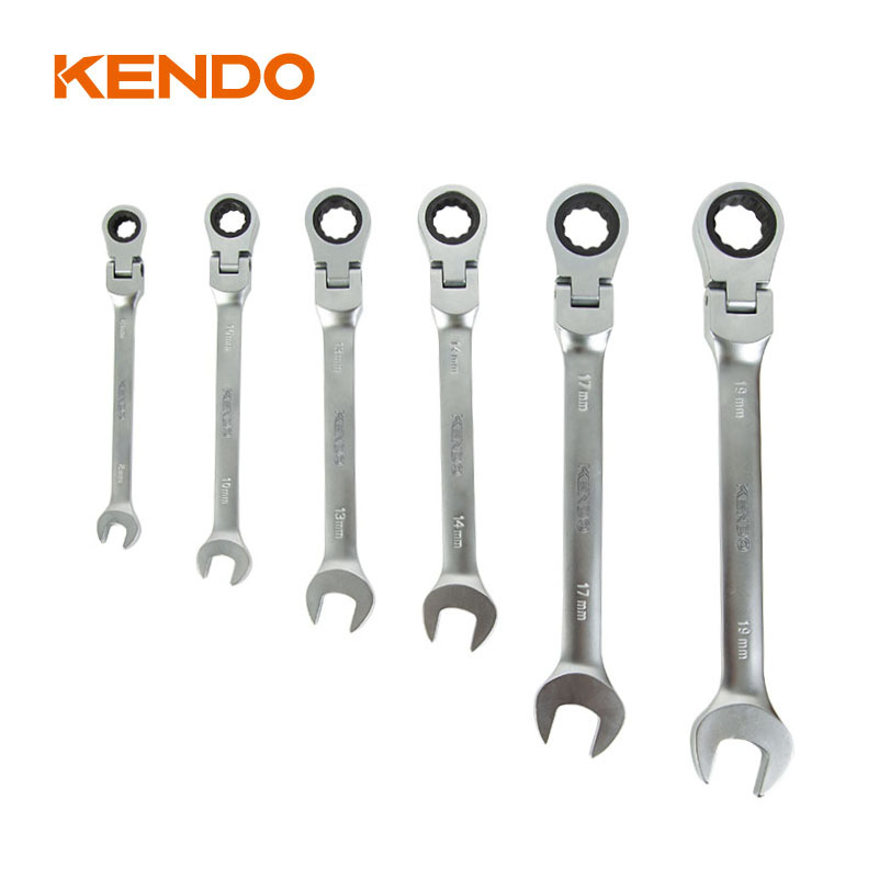 6pc Flex Ratchet Combination Spanner Set