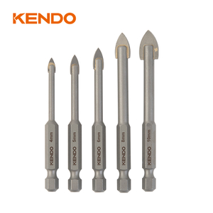 5pc Glass Drill Bit Set, Hex. Quick Change Shank