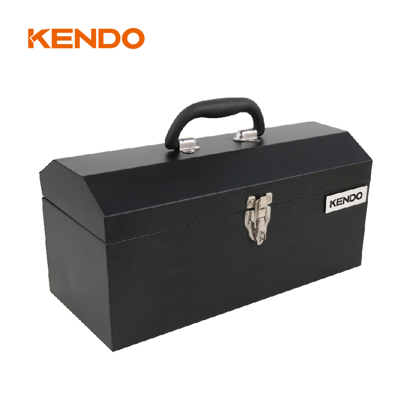 16" Black Metal Tool Box With Lock For Truck