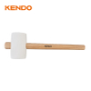 Rubber Mallet, White,Wooden Handle