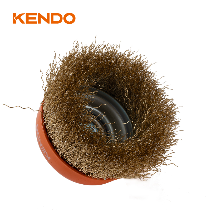 Cup Brush,Crimped Brass Wire