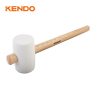 Rubber Mallet, White,Wooden Handle
