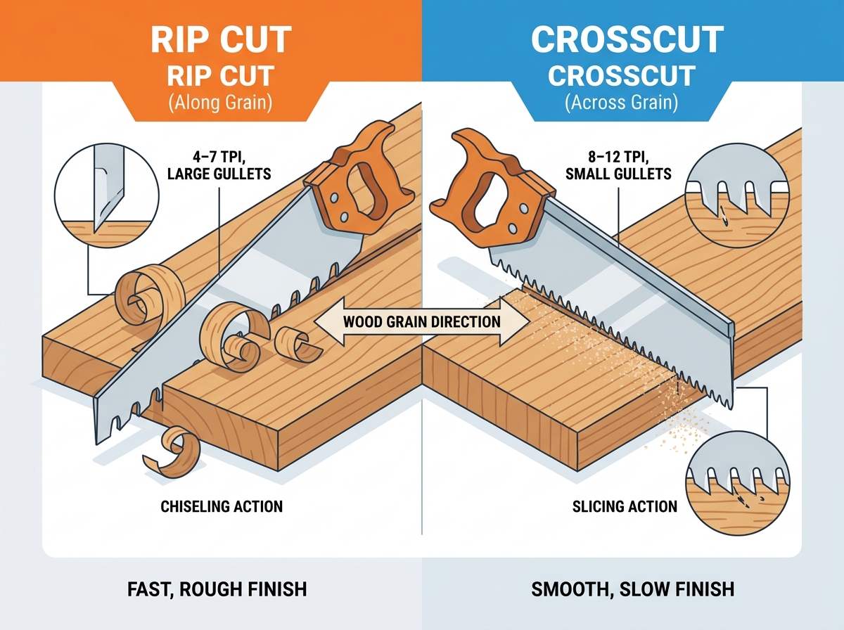 Woodworking Hand Saw TPI Comparison