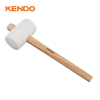 Rubber Mallet, White,Wooden Handle