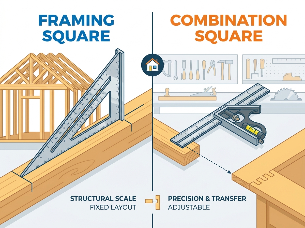 Comparing layout squares for woodworking and framing