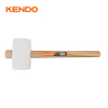 Rubber Mallet, White,Wooden Handle