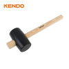 Rubber Mallet, Black,Wooden Handle