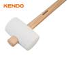 Rubber Mallet, White,Wooden Handle