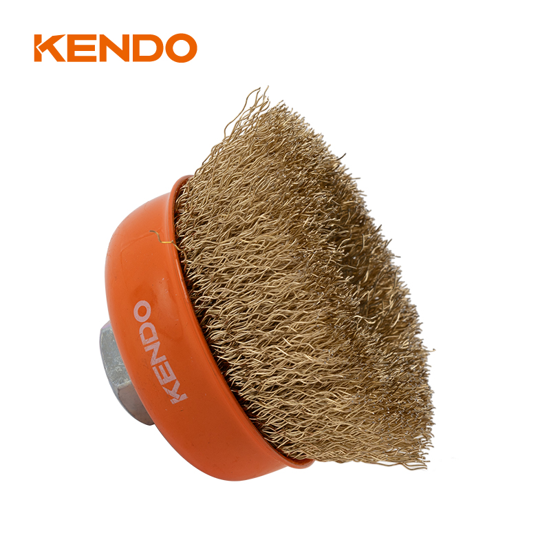 Cup Brush,Crimped Brass Wire