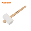 Rubber Mallet, White,Wooden Handle